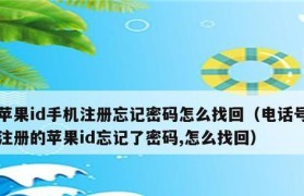 如何查看苹果ID密码（简单了解忘记苹果ID密码如何找回）